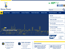 Tablet Screenshot of kplc.co.ke